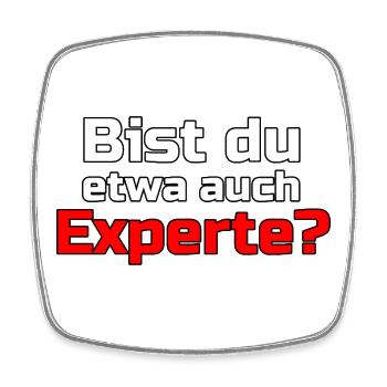Experte Profi Arbeit Virus Sprüche - Viereckiger Kühlschrankmagnet - Weiß - Vorne