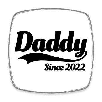 Papa depuis 2022 père naissance annonce bébé - Magnet carré - blanc - Devant