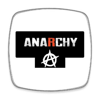 Anarchy - Square fridge magnet - white - Front