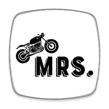 Women riding motorcycles - Square fridge magnet - white - Front