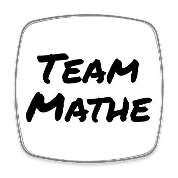 Équipe de maths - Magnet carré - blanc - Devant