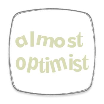 optimist - Viereckiger Kühlschrankmagnet - Weiß - Vorne