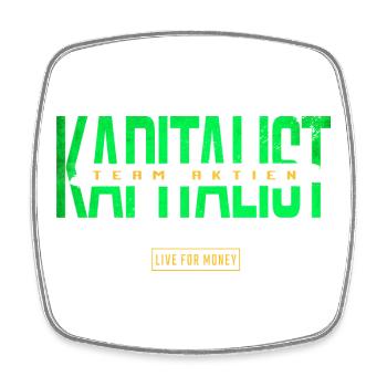 Kapitalist Team Aktien - Viereckiger Kühlschrankmagnet - Weiß - Vorne