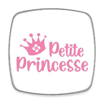Petite Princesse Basque - Magnet carré - blanc - Devant
