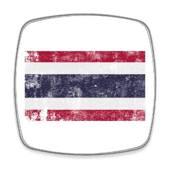 Flagge Thailand Fahne Grunge Retro Vintage - Viereckiger Kühlschrankmagnet - Weiß - Vorne