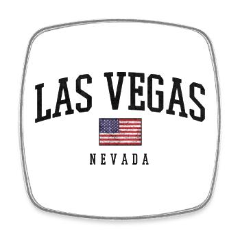 Las Vegas Nevada Vintage Flagdesign - Viereckiger Kühlschrankmagnet - Weiß - Vorne