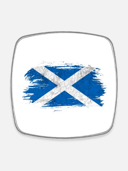 Scotland vintage flag - Square fridge magnet - white