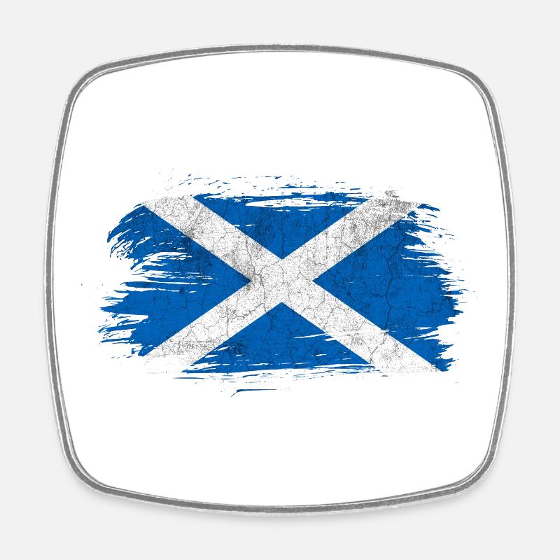 Scotland vintage flag - Square fridge magnet - white