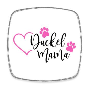 Dackelmama - Viereckiger Kühlschrankmagnet - Weiß - Vorne