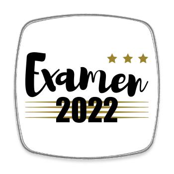 Examen 2022 gold - Viereckiger Kühlschrankmagnet - Weiß - Vorne