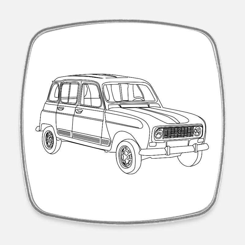 The 4L - Square fridge magnet - white