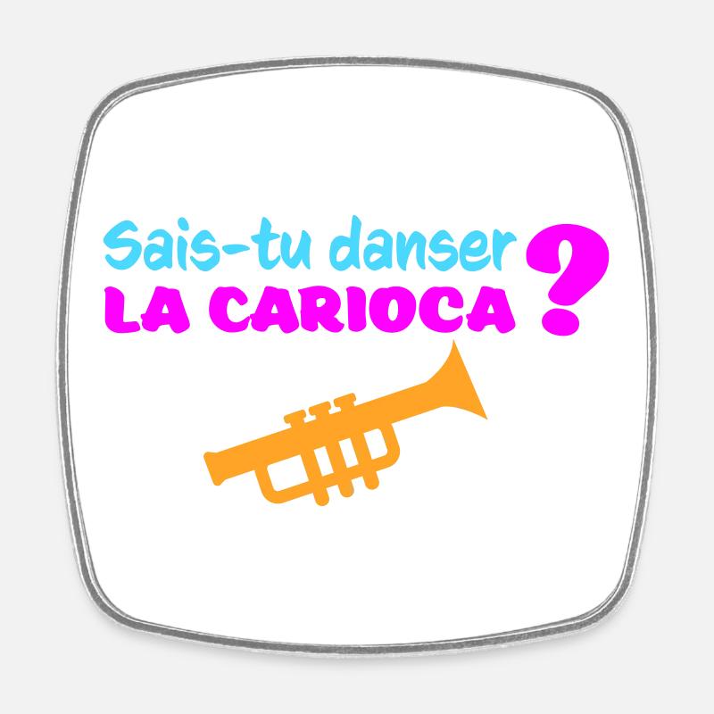 carioca - Magnet carré - blanc