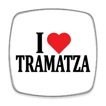 T-Shirt Ich liebe Tramatza T-Shirt Sardinien - Viereckiger Kühlschrankmagnet - Weiß - Vorne