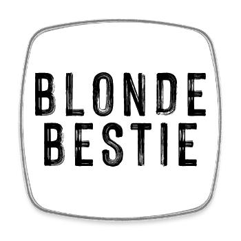 Blonde Bestie für temperamentvolle Blondinen - Viereckiger Kühlschrankmagnet - Weiß - Vorne