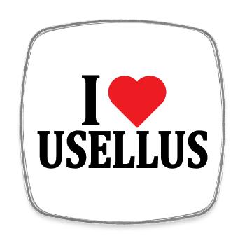 t-shirt I love Usellus t-shirt Sardinia - Square fridge magnet - white - Front