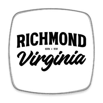 Richmond Virginia Lettering - Square fridge magnet - white - Front