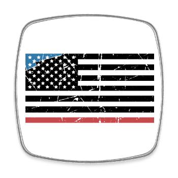 USA Vintage Flagge kreativ - Viereckiger Kühlschrankmagnet - Weiß - Vorne