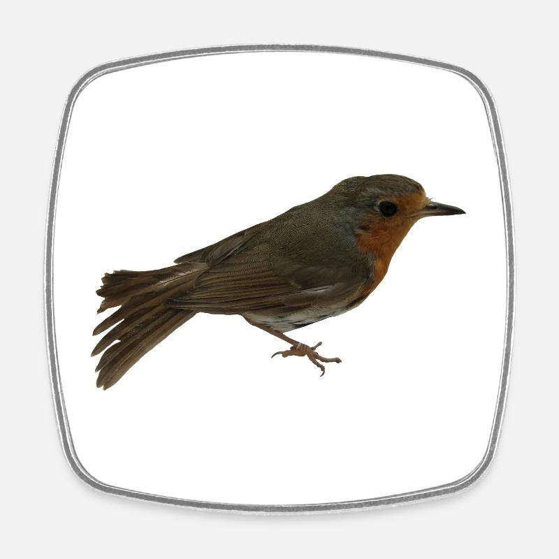 Robin - Square fridge magnet - white