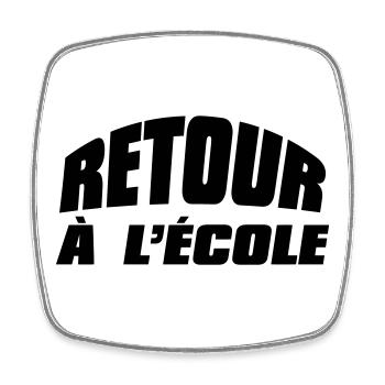 Retour à l'école  - Magnet carré - blanc - Devant