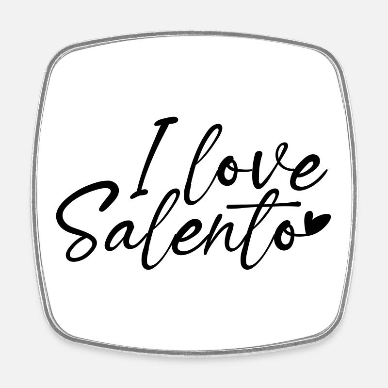 Ich liebe Salento - Viereckiger Kühlschrankmagnet - Weiß