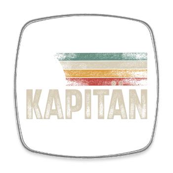 Kapitän Retro Vintage - Viereckiger Kühlschrankmagnet - Weiß - Vorne