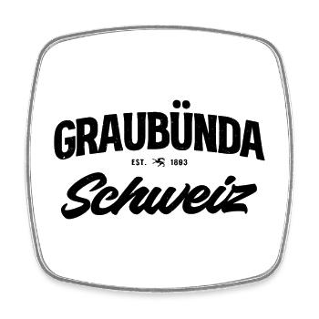 Design vintage des Grisons en Suisse - Magnet carré - blanc - Devant