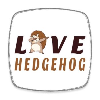 Liebe Igel - Viereckiger Kühlschrankmagnet - Weiß - Vorne