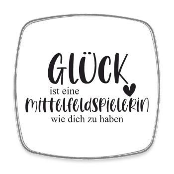 Mittelfeldspielerin Fußball Spielerin Geschenk - Viereckiger Kühlschrankmagnet - Weiß - Vorne