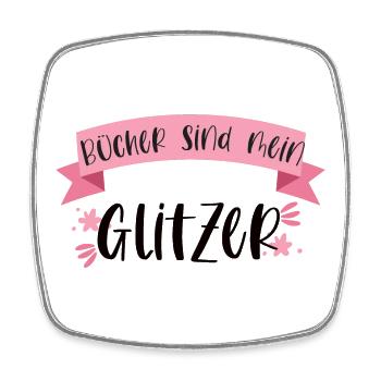Bücher Lesen Buch Leseratte Bücherwurm Geschenk - Viereckiger Kühlschrankmagnet - Weiß - Vorne
