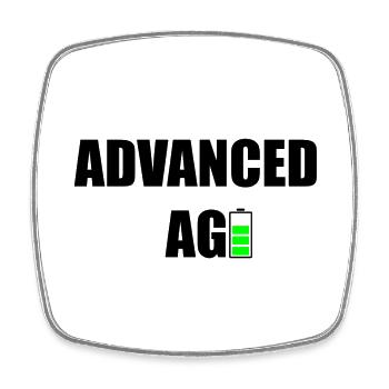 Advanced Age - Viereckiger Kühlschrankmagnet - Weiß - Vorne