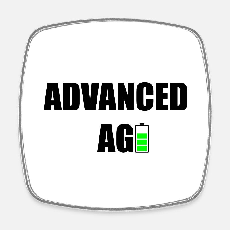 Advanced Age - Viereckiger Kühlschrankmagnet - Weiß