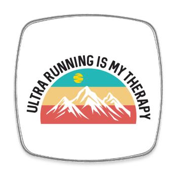Ultra Running ist meine Therapie - Viereckiger Kühlschrankmagnet - Weiß - Vorne