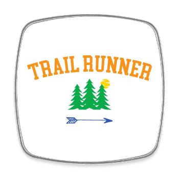 Trailrunner - Viereckiger Kühlschrankmagnet - Weiß - Vorne