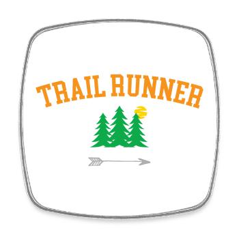 Trailrunner - Viereckiger Kühlschrankmagnet - Weiß - Vorne