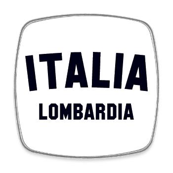LOMBARDEI Lombardie Italie Italie Italie - Magnet carré - blanc - Devant