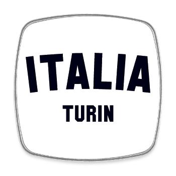 TURIN Italia Italien Italy - Square fridge magnet - white - Front