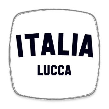 LUCCA Italia Italien Italie - Magnet carré - blanc - Devant