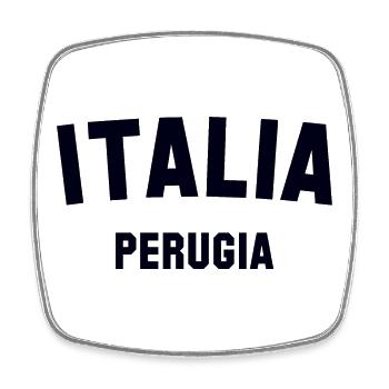 PERUGIA Italia Italien Italie - Magnet carré - blanc - Devant