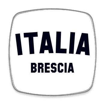 BRESCIA Italia Italien Italy - Square fridge magnet - white - Front
