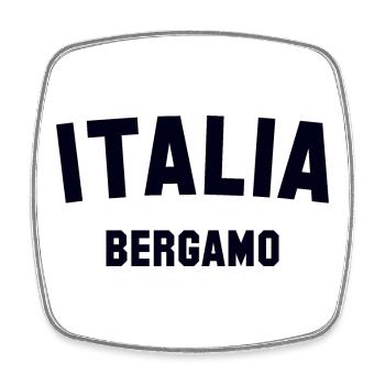 BERGAMO Italia Italien Italie - Magnet carré - blanc - Devant