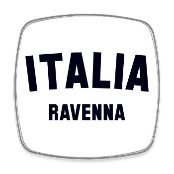RAVENNA Italia Italien Italie - Magnet carré - blanc - Devant