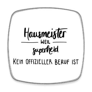Hausmeister - Superheld! - Viereckiger Kühlschrankmagnet - Weiß - Vorne