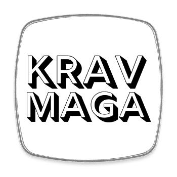 Krav Maga, Selbstverteidigung, Selbstverteidigung - Viereckiger Kühlschrankmagnet - Weiß - Vorne