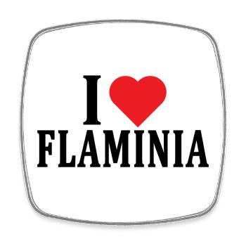 t-shirt J’adore Flaminia idée cadeau t-shirt - Magnet carré - blanc - Devant