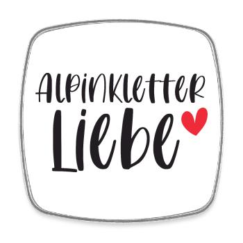 Klettern Alpinklettern Alpin Liebe Berge Geschenk - Viereckiger Kühlschrankmagnet - Weiß - Vorne