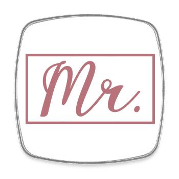 Mr. Matching Couple Verlobung Hochzeit Flitterwochen - Viereckiger Kühlschrankmagnet - Weiß - Vorne