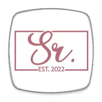 Sr. Est. 2022 Verlobung für die Hochzeitsfeier des Bräutigams - Viereckiger Kühlschrankmagnet - Weiß - Vorne