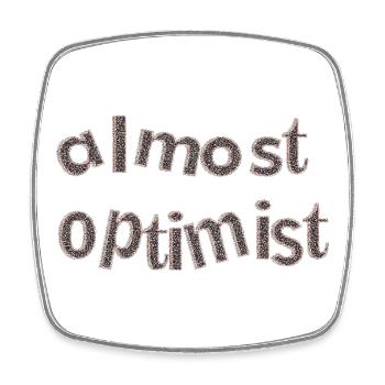 optimist - Viereckiger Kühlschrankmagnet - Weiß - Vorne