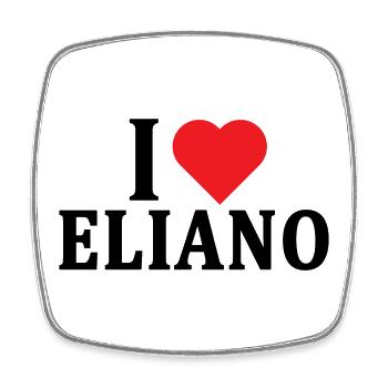 t-shirt J’adore Eliano idée cadeau t-shirt - Magnet carré - blanc - Devant