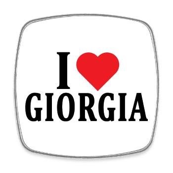 t-shirt I love Giorgia t-shirt gift idea - Square fridge magnet - white - Front